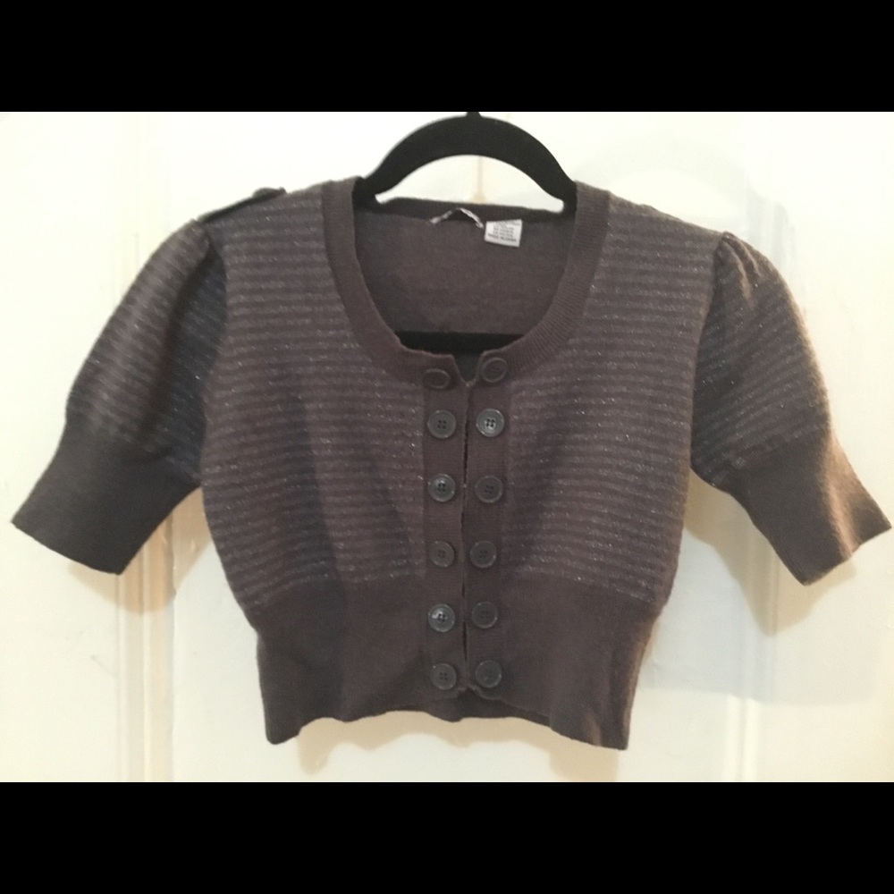 Ben Sherman Crop Grey/blue and Silver Sweater..